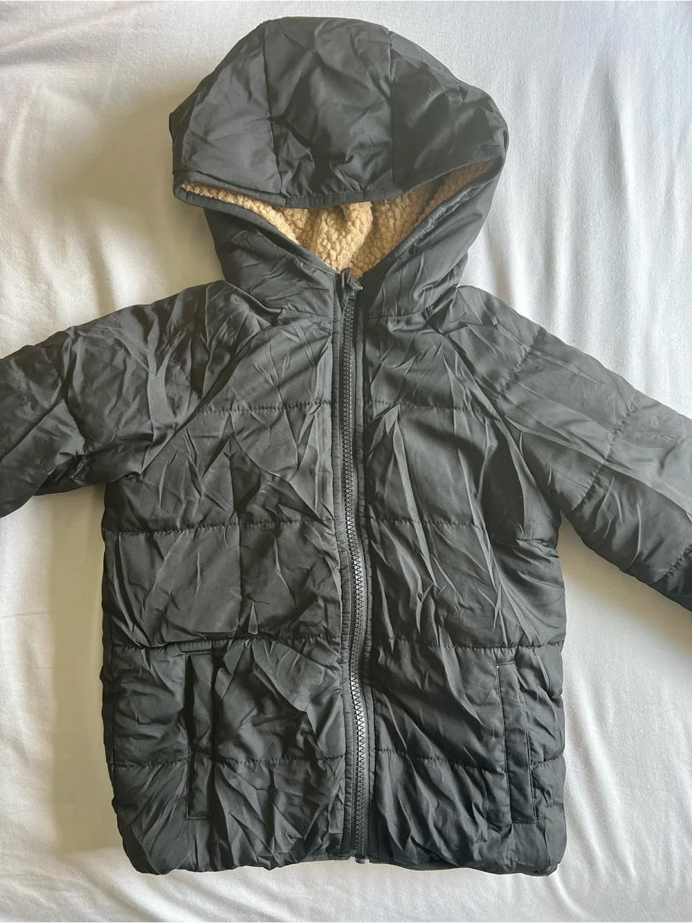 Reversible toddler boy coat